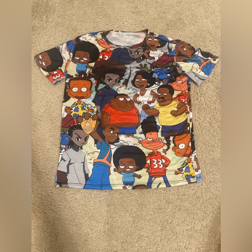 Custom Iconic Black Cartoon Characters T-Shirt